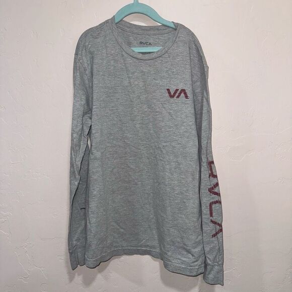 RVCA Boys Gray Long Sleeve Tee - Picture 1 of 4